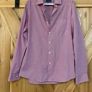 Dockers Button Up Shirt Men Size M Fitted Buffalo Plaid Casual Cowboy Preppy 90s